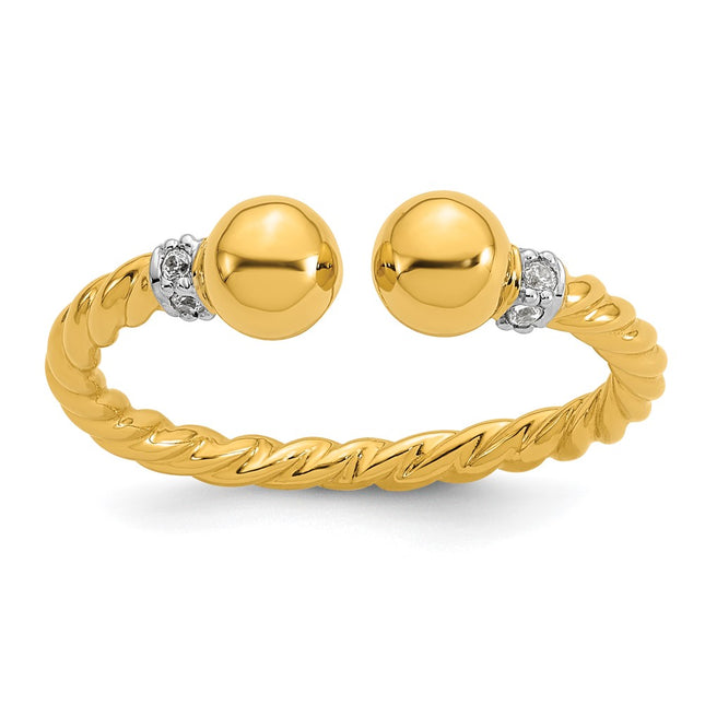 SS/Gold Plated Rings Style QR7709GP - Classique Jewelry Inc.