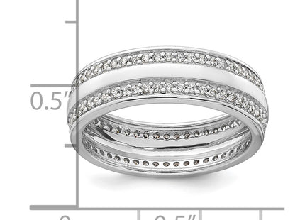 Sterling Silver Rings Style QR7730 - Classique Jewelry Inc.