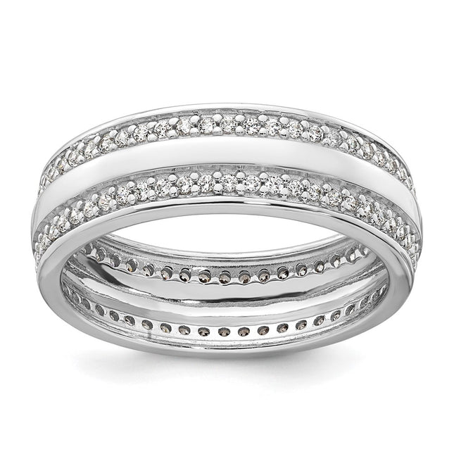 Sterling Silver Rings Style QR7730 - Classique Jewelry Inc.