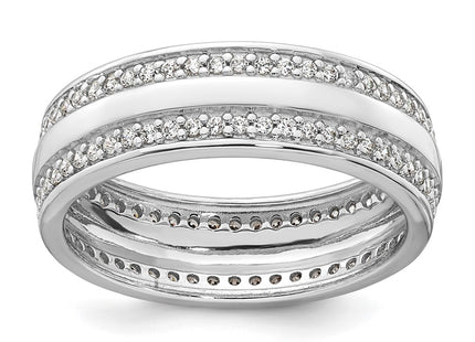 Sterling Silver Rings Style QR7730 - Classique Jewelry Inc.