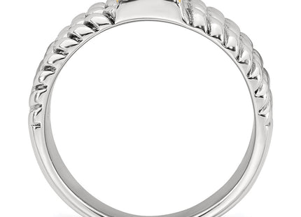 Silver/14k Two-Tone Rings Style QR7732 - Classique Jewelry Inc.