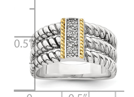 Silver/14k Two-Tone Rings Style QR7732 - Classique Jewelry Inc.