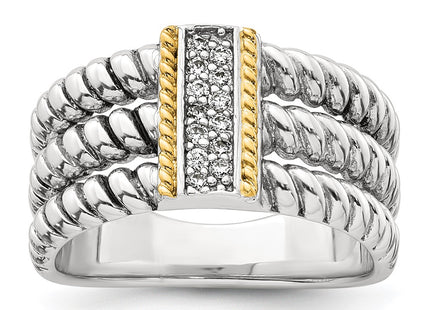 Silver/14k Two-Tone Rings Style QR7732 - Classique Jewelry Inc.