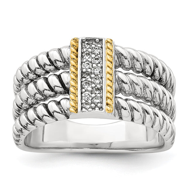 Sterling silver cubic zirconia ring