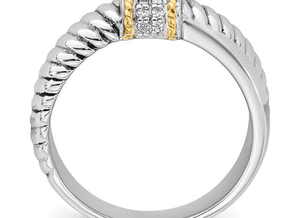 Silver/14k Two-Tone Rings Style QR7733 - Classique Jewelry Inc.