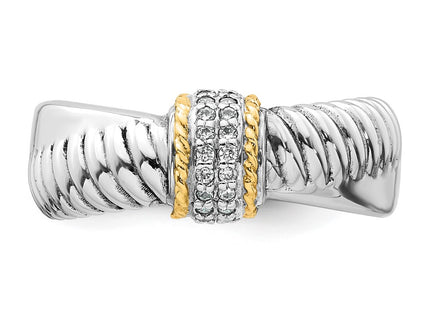 Silver/14k Two-Tone Rings Style QR7733 - Classique Jewelry Inc.