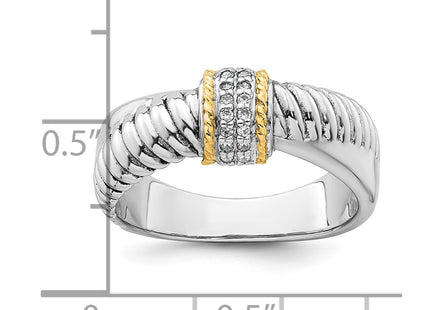 Silver/14k Two-Tone Rings Style QR7733 - Classique Jewelry Inc.