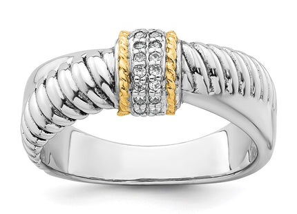 Silver/14k Two-Tone Rings Style QR7733 - Classique Jewelry Inc.