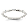 Sterling Silver Polished CZ Band Size 7 Ring