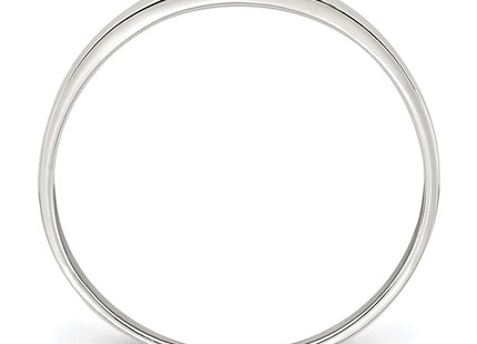 Sterling Silver Polished CZ Band Size