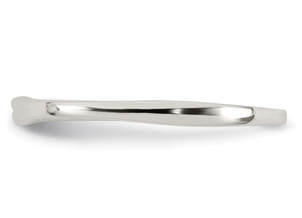 Sterling Silver Polished CZ Band Size