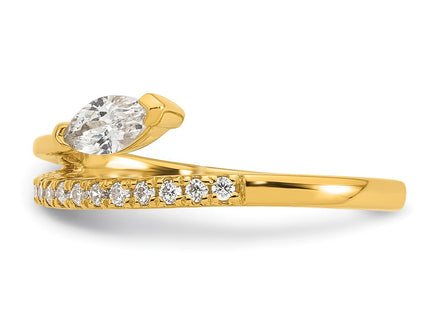 SS/Gold Plated Rings Style QR7736GP - Classique Jewelry Inc.