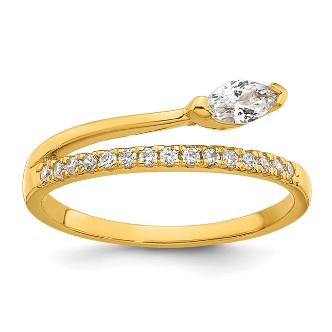 SS/Gold Plated Rings Style QR7736GP - Classique Jewelry Inc.
