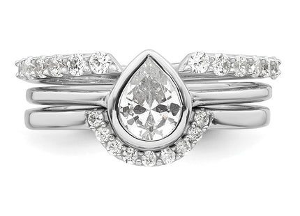 Sterling Silver Rings Style QR7738 - Classique Jewelry Inc.