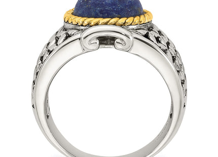 Sterling silver lapis ring, alternate view