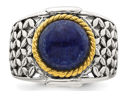 Sterling silver lapis ring, further view