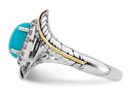 Silver/14k Two-Tone Rings Style QR7748 - Classique Jewelry Inc.