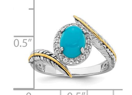 Silver/14k Two-Tone Rings Style QR7748 - Classique Jewelry Inc.