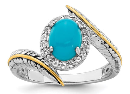 Silver/14k Two-Tone Rings Style QR7748 - Classique Jewelry Inc.