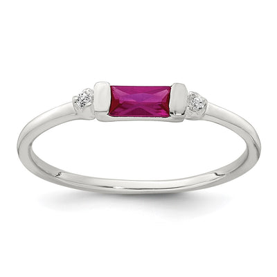 Sterling silver cubic zirconia ring