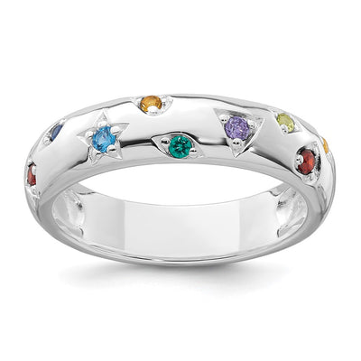 Sterling silver cubic zirconia band