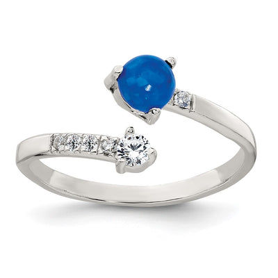 Sterling silver cubic zirconia ring
