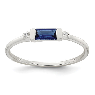 Sterling silver cubic zirconia ring