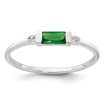 Sterling silver cubic zirconia ring