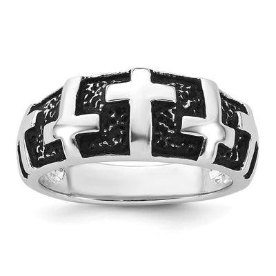 Sterling silver cross ring