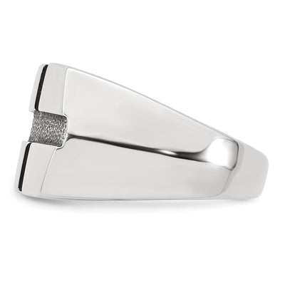 Sterling Silver Antiqued Cross Mens Size