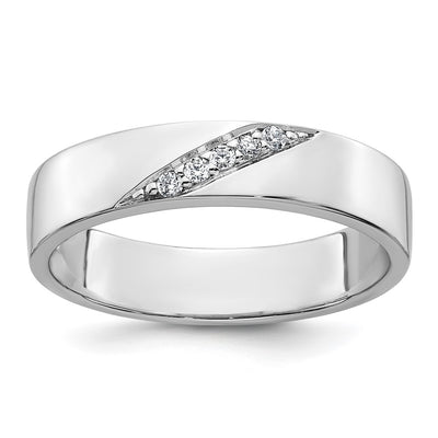 Sterling silver cubic zirconia band
