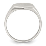 Sterling Silver Polished x Hexagon Closed Back Size 9 Mens Signet Ring view