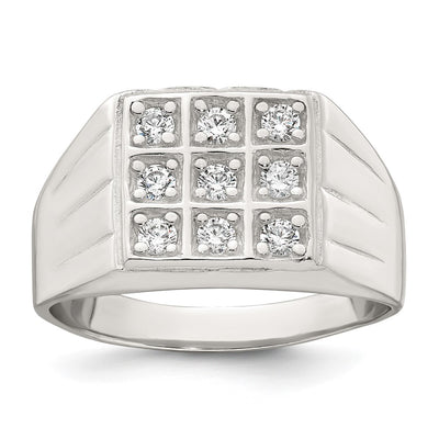 Sterling silver cubic zirconia ring