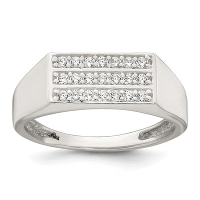 Sterling silver cubic zirconia ring