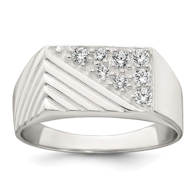 Sterling silver cubic zirconia ring