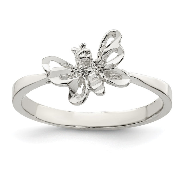 Sterling silver butterfly ring