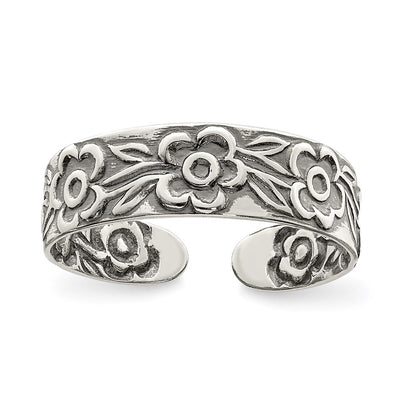 Sterling silver flower ring