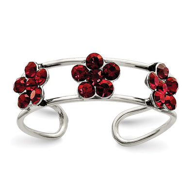 Sterling silver crystal ring