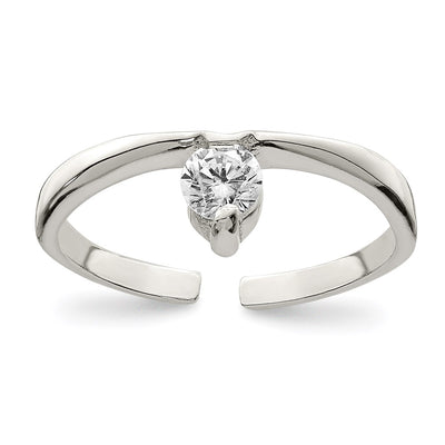Sterling silver cubic zirconia ring