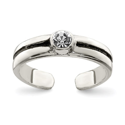 Sterling silver cubic zirconia ring