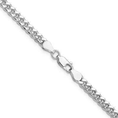 Sterling Silver Domed w/ Side D/C Curb Chain, 16 x 4mm
