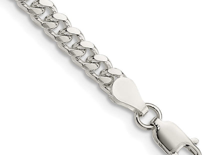 Sterling Silver Domed w/ Side D/C Curb Chain (Style QRC120-8)