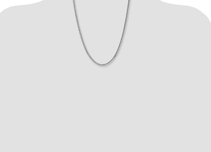 Sterling Silver Rhodium-plated Domed w/ Side D/C Curb Chain (Style QRC120R-22)