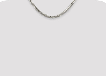 Sterling Silver Domed w/ Side D/C Curb Chain (Style QRC150-16)