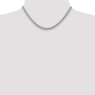 Sterling Silver Domed w/ Side D/C Curb Chain (Style QRC150-16)