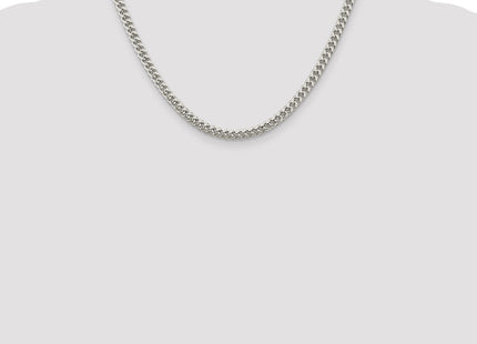 Sterling Silver Domed w/ Side D/C Curb Chain (Style QRC150-18)