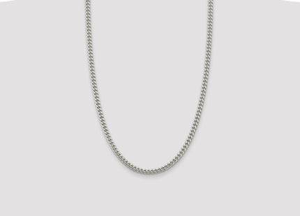 Sterling Silver Domed w/ Side D/C Curb Chain (Style QRC150-26)
