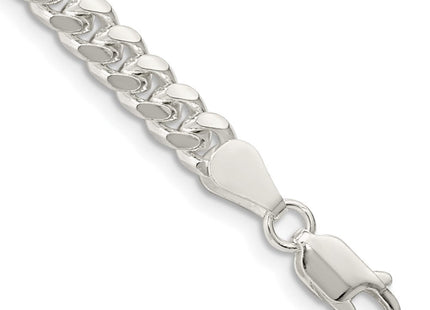 Sterling Silver Domed w/ Side D/C Curb Chain (Style QRC150-8)