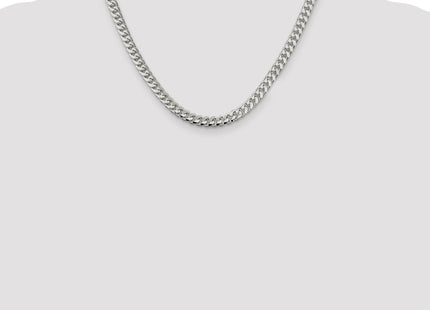 Sterling Silver Domed w/ Side D/C Curb Chain (Style QRC180-18)