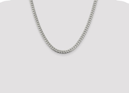 Sterling Silver Domed w/ Side D/C Curb Chain (Style QRC180-20)